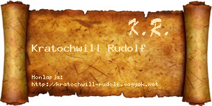 Kratochwill Rudolf névjegykártya