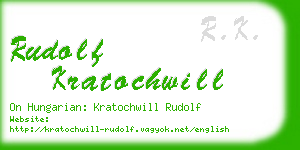 rudolf kratochwill business card